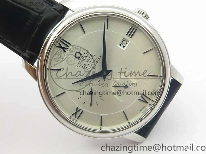 0316 MultiPurpose De Ville Prestige Real PR SS ZF 1:1 Best Edition White Dial Blue Markers on Black Leather Strap MIYOTA 7941